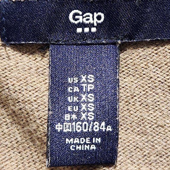 Gap Cropped Crewneck Knit | Tan/Brown | Size XS - Picture 5 of 7
